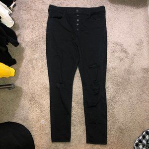 American Eagle High Waisted Button Up Jeans